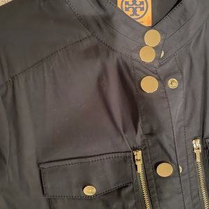 Tory Burch gold detail snap dress.